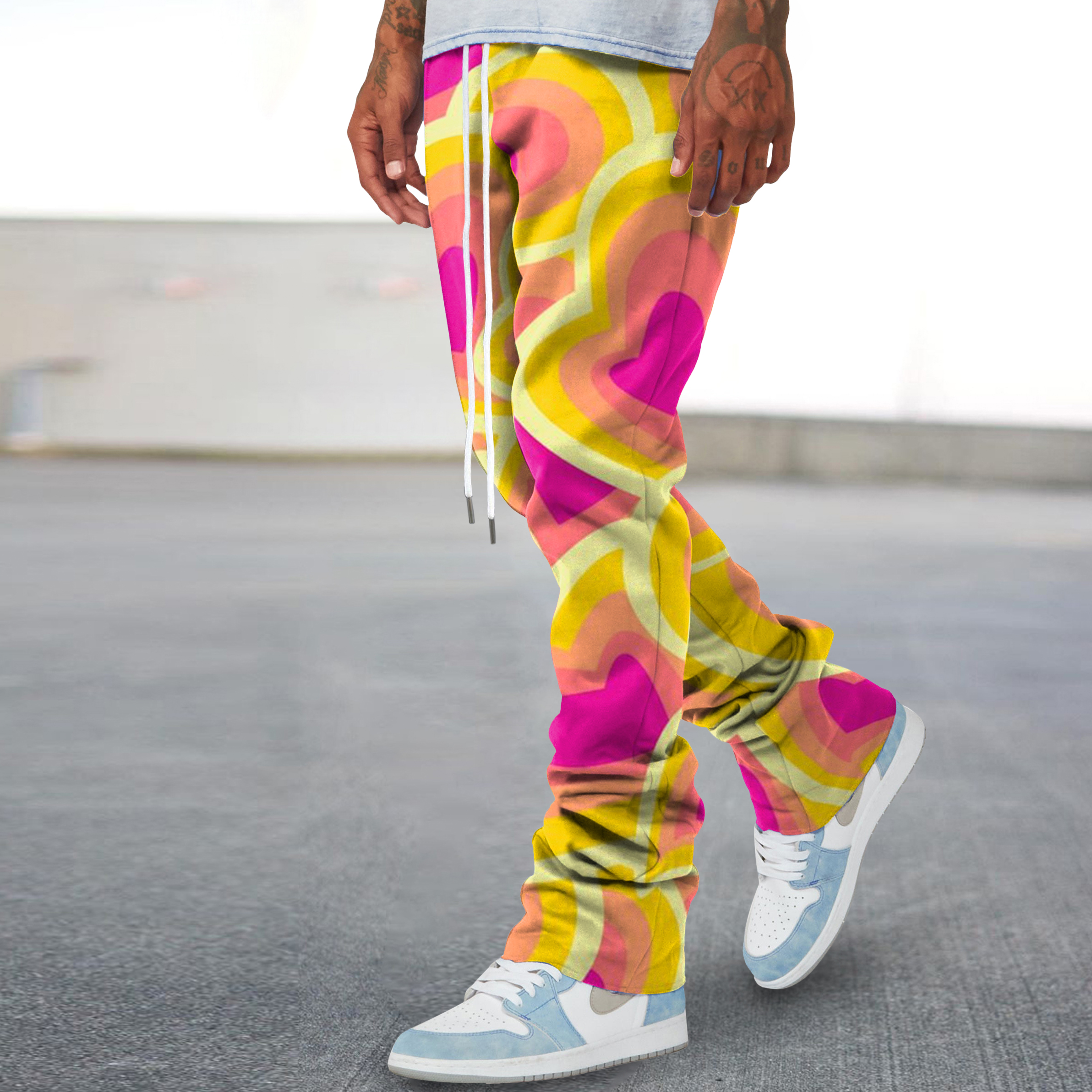 Retro Fashion Casual Pile Pants Trousers