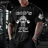 Casual Muscle Building Graphic Printed T-shirt by Inlyline
