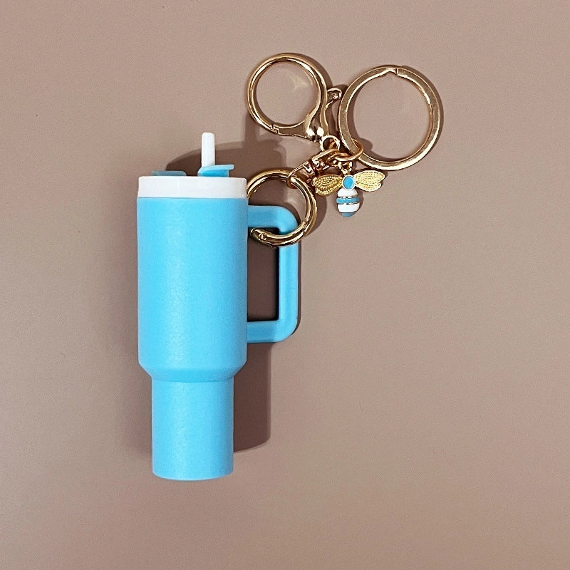 Minimalist Cup Bee Plastic Unisex Bag Pendant Keychain