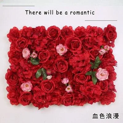 40x60cm Silk Rose Flower Champagne Artificial Flower DIY Wedding Decoration Flower Wall Panels Romantic Wedding Backdrop Decor 1118