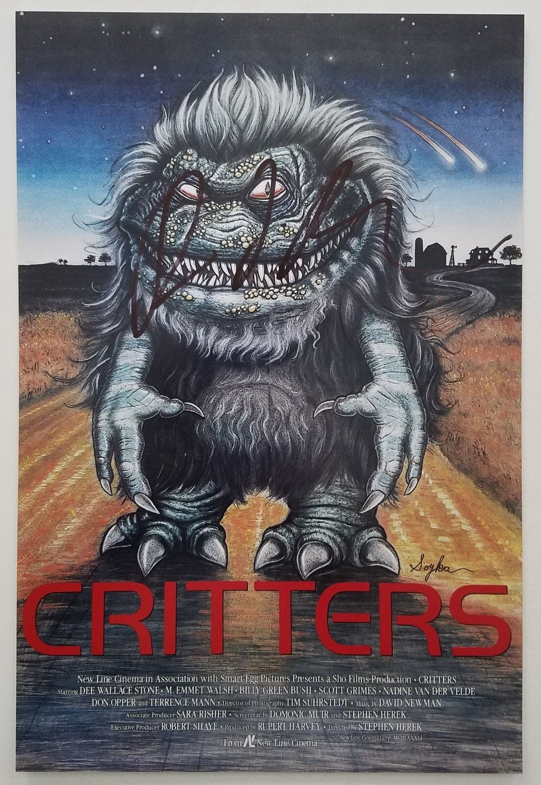 David Newman Signed Critters 8x12 Photo Poster painting Movie Poster Music Composer Horror RAD