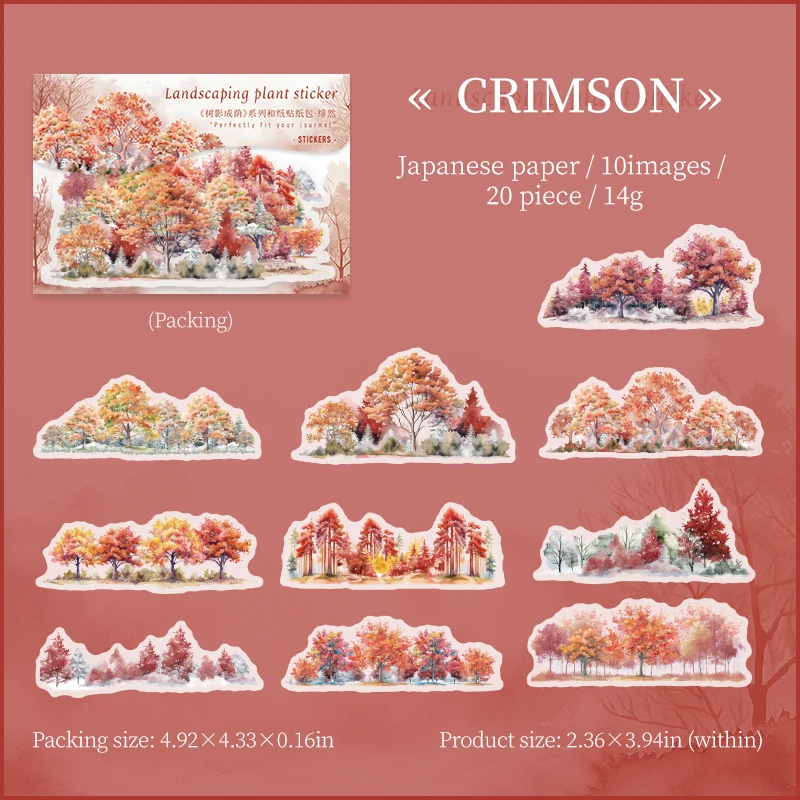 Journalsay The Trees Form Shadows Series Vintage Plant Landscaping Washi Sticker 