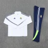 Kids Kit Real Madrid 25-26 1/4 Zip Tracksuit White Retro Version Chandal