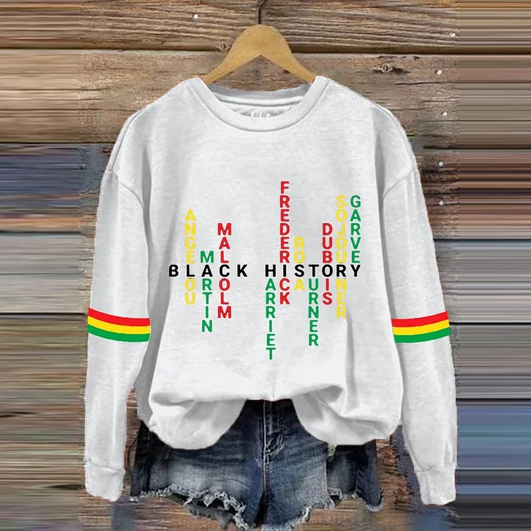 VChics Women'S Black History Month Printed Casual Sweatshirt