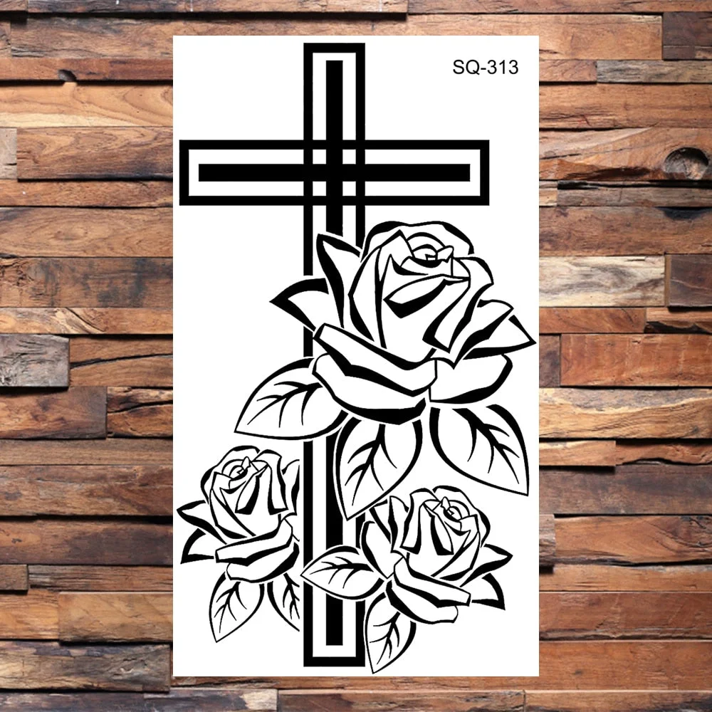 Small Forest Pine Tree Temporary Tattoos For Women Men Realistic Whale Mountain Sea Wave Fake Tattoo Sticker Arm Body Tatoos