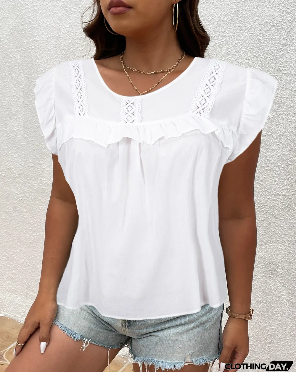 Plus Size Women's Summer White Shirt