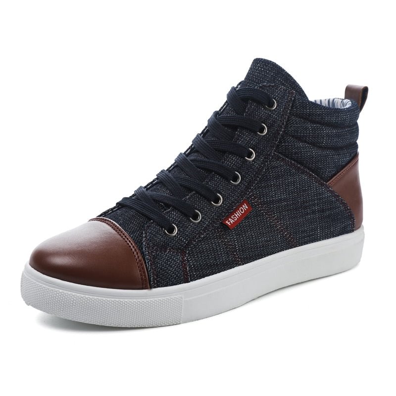 Fashion Trend Men Casual Shoes Outside Breathable High-top Male Footwear Comfort Wear-resisting Canvas Shoes All-match Quality