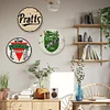 4PCS Aged Looking Snowdrift Motor Oil - Round Metal Tin Signs Set(12*12Inch) - Garage