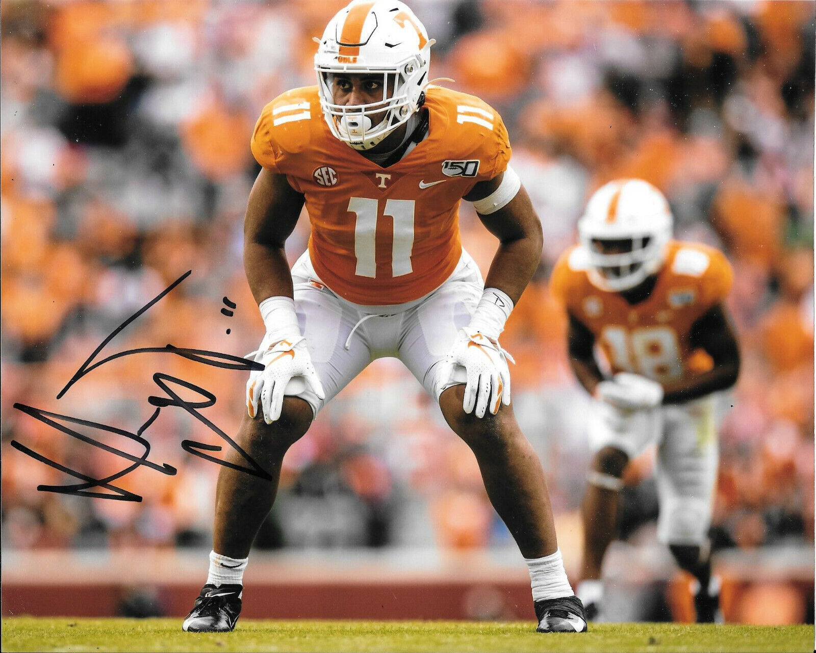 HENRY TO'O TO'O HAND SIGNED TENNESSEE VOLUNTEERS 8X10 Photo Poster painting W/COA