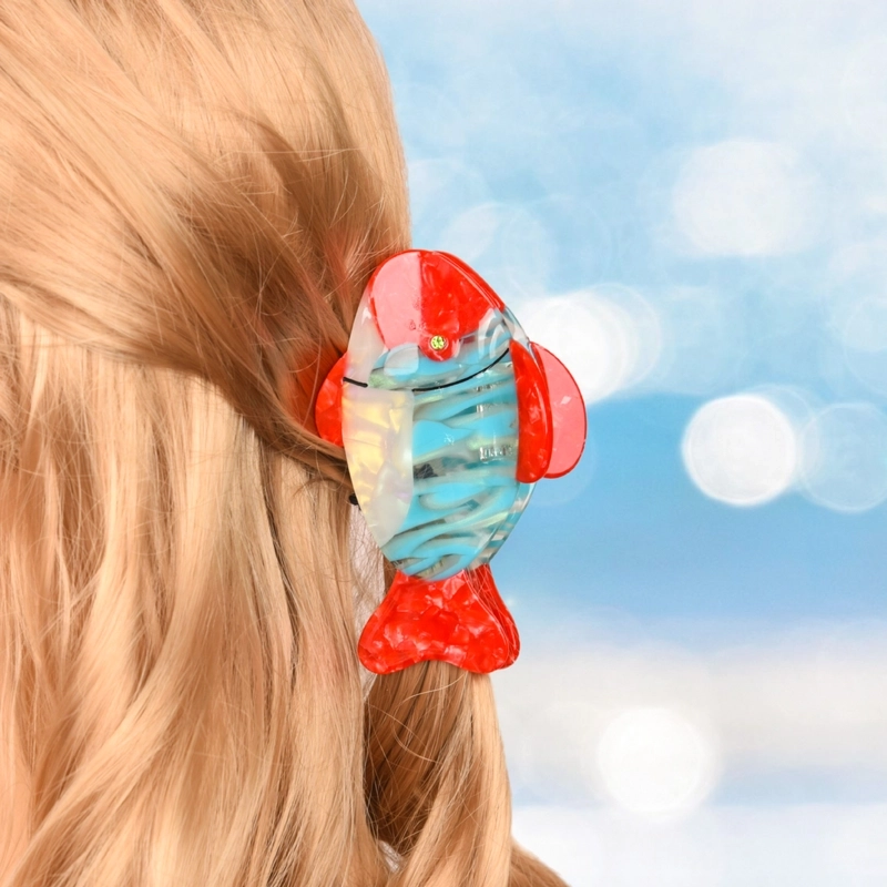 Cute Marine Style Modern Style Women’s Animal Fish Acetic Acid Sheets Hair Claws