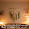 (Finished Product)Artificial Eucalyptus Wall Decor Fake Greenery Leaves Boho Wall Decor Imitation Eucalyptus Leaf Ornament for Bedroom Kitchen Dining Room Bathroom