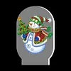DIY Diamond Painting 7 Color Night Light Lamp Home Decoration Ornament Gift Kit(Snowman)
