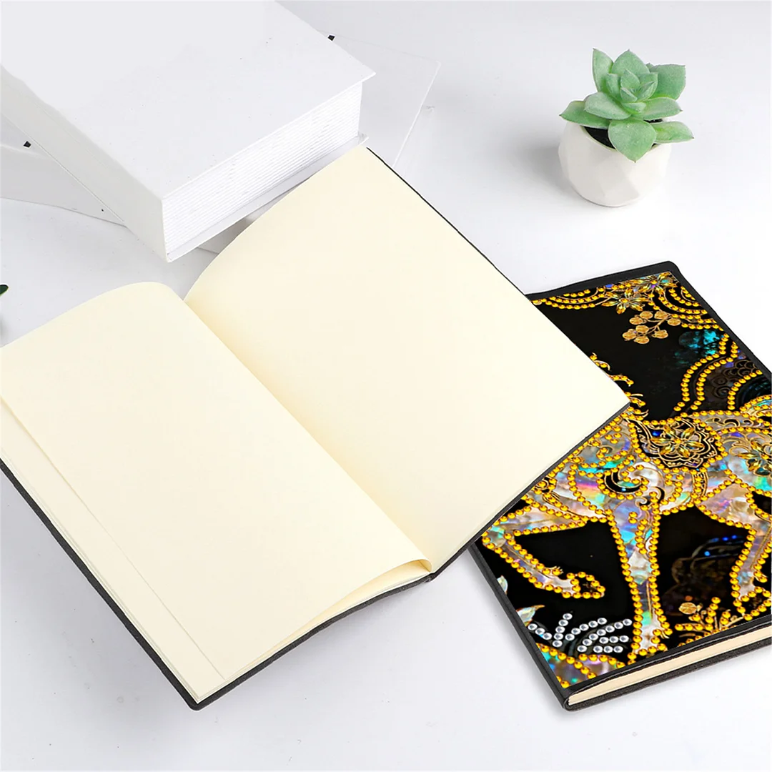 DIY Flower Diamond Painting Journals Notebooks 50 Pages A5 No Lines Special Shaped Diamond Art Kits for Beginners Craft Lovers and Artists (Horse)
