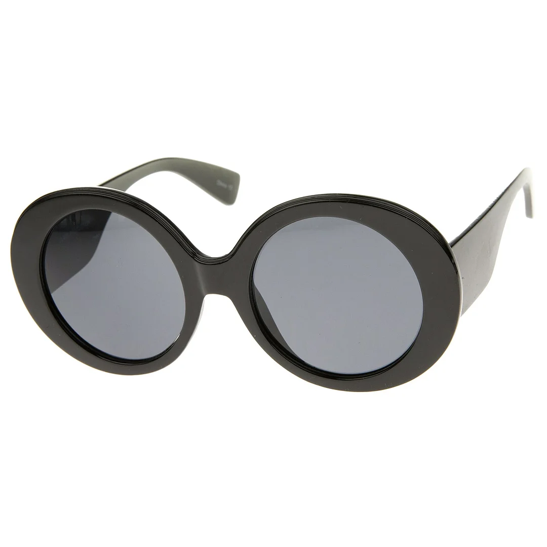 Womens High Fashion Glam Chunky Round Oversize glasses 50mm