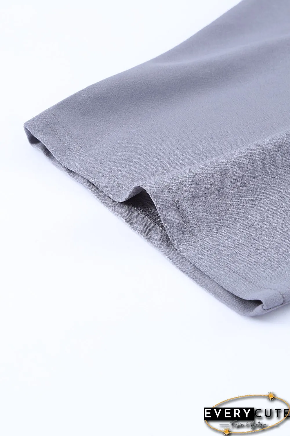 Gray Oh So Glam Belted Wide Leg Jumpsuit