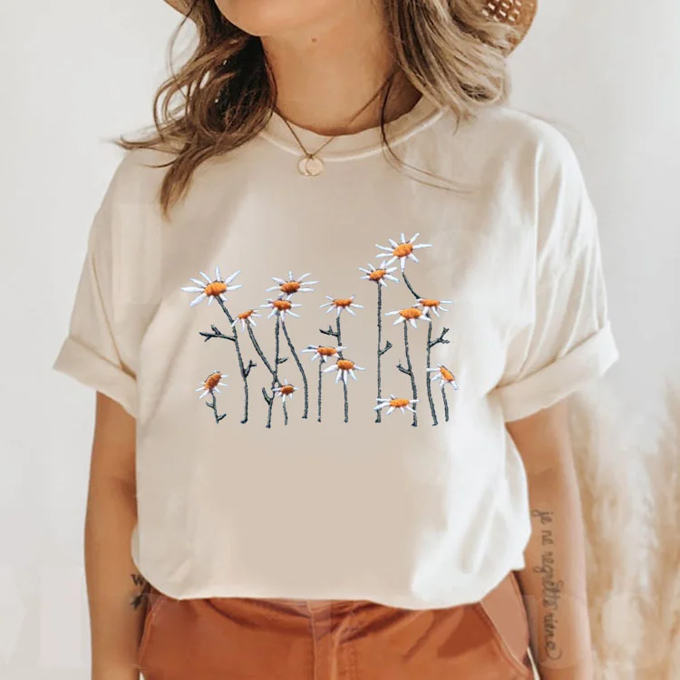 Daisy Embroidered TShirt
