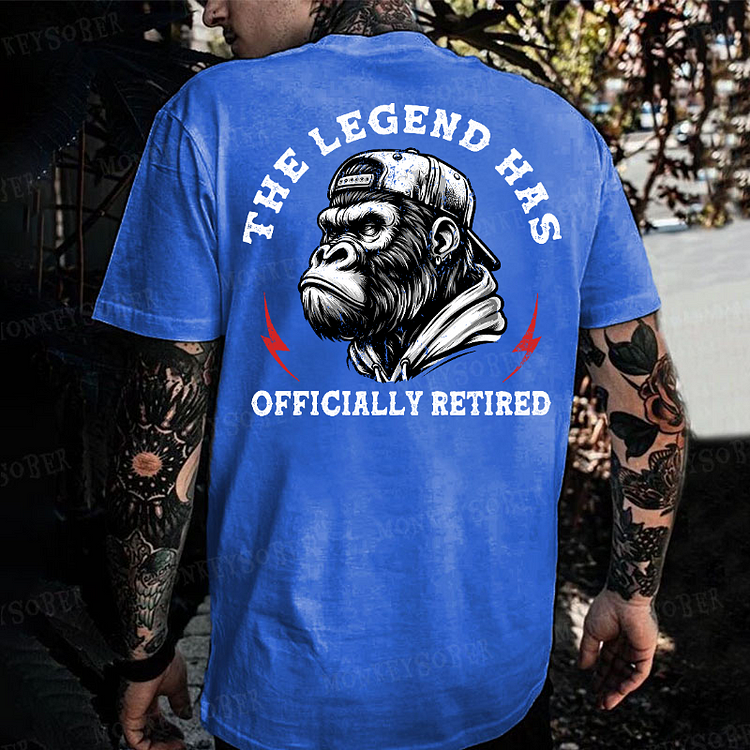 The Legend Has Officially Retired Monkey T-shirt