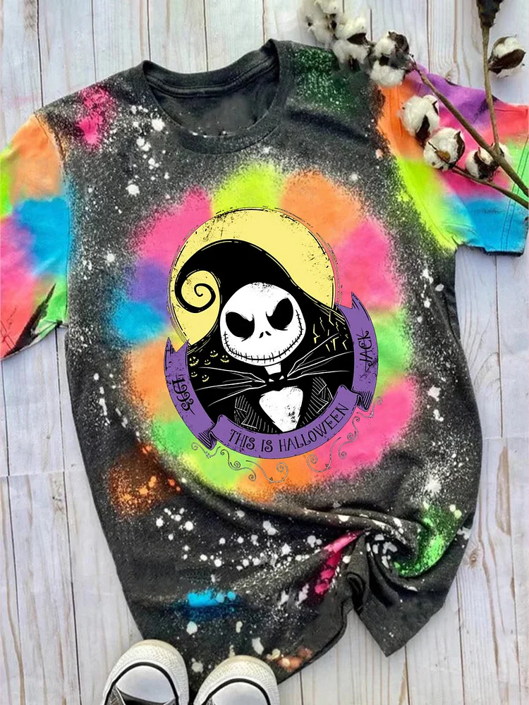 Halloween Jack Tie Dye Shirt