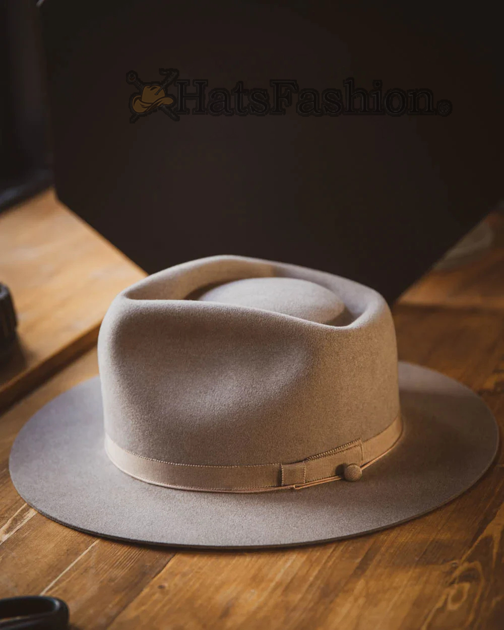 Bespoke Handmade Fedora - Special hat band-Beige-White
