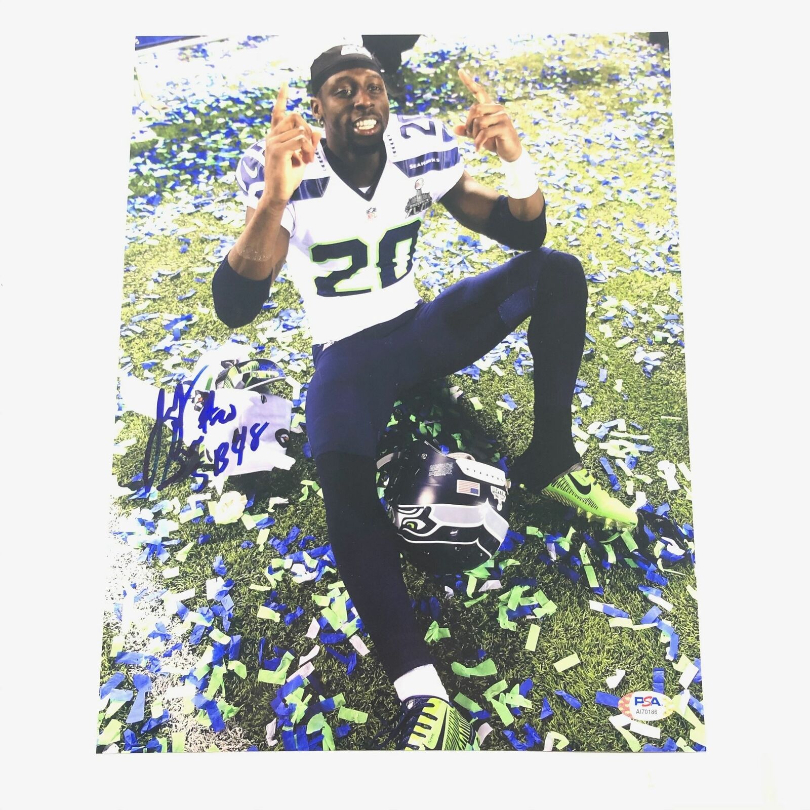 Jeremy Lane signed 11x14 Photo Poster painting PSA/DNA Seattle Seahawks Autographed