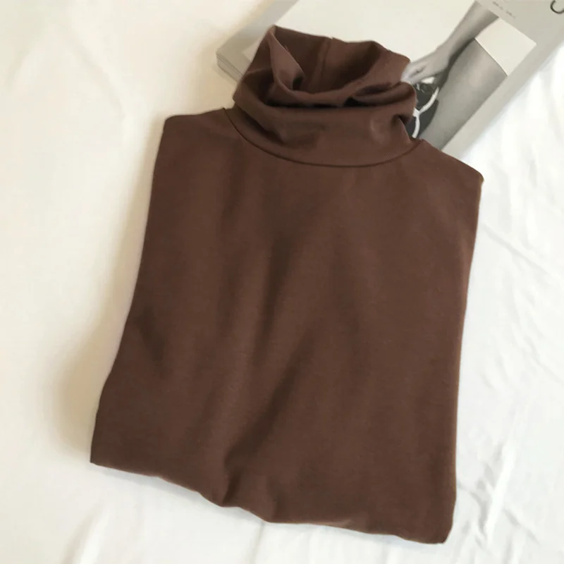 Uveng Uveng Collar Double-Sided German Velvet Bottom Shirt Women 2024 Autumn / Winter Fashion Foreign Style Slim Show Thin Students Long-Sleeved T-Shirt Women Tide