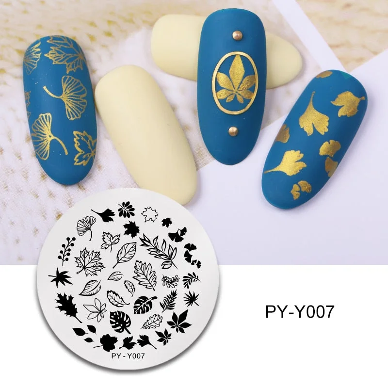 PICT YOU Nail Stamping Plates Flower Rectangle Stainless Steel Nail Image Stencils Stamping Template-Nail Inspo