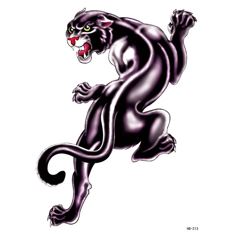 Sdrawing Forest Tattoo Sticker for Men Tiger Wolf Tattoo Death Skull Temporari Tattoo Skeleton Naked Girls Fake Tatoo for Women