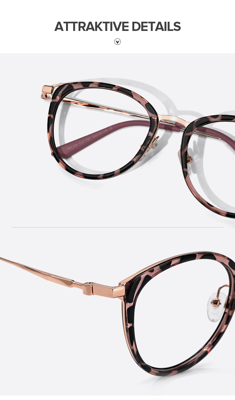 Gabrielle Rosa-Tortoise Rund Brille