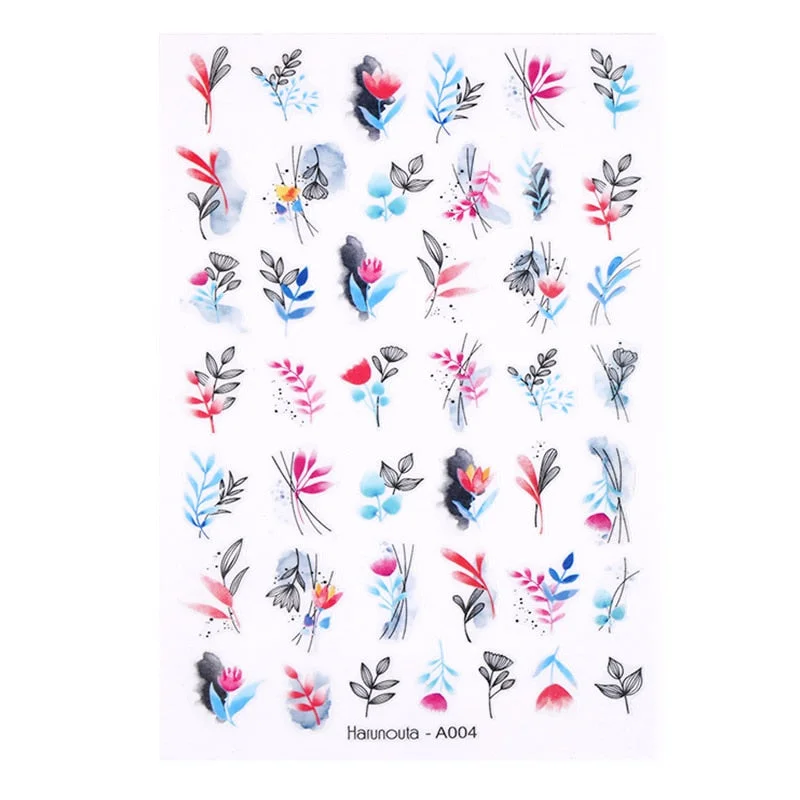 1PC Red/Black/White/Gold 3D Valentine Sticker For Nails Lover Sliders For Girls DIY Design Decals Nail Art Decoration