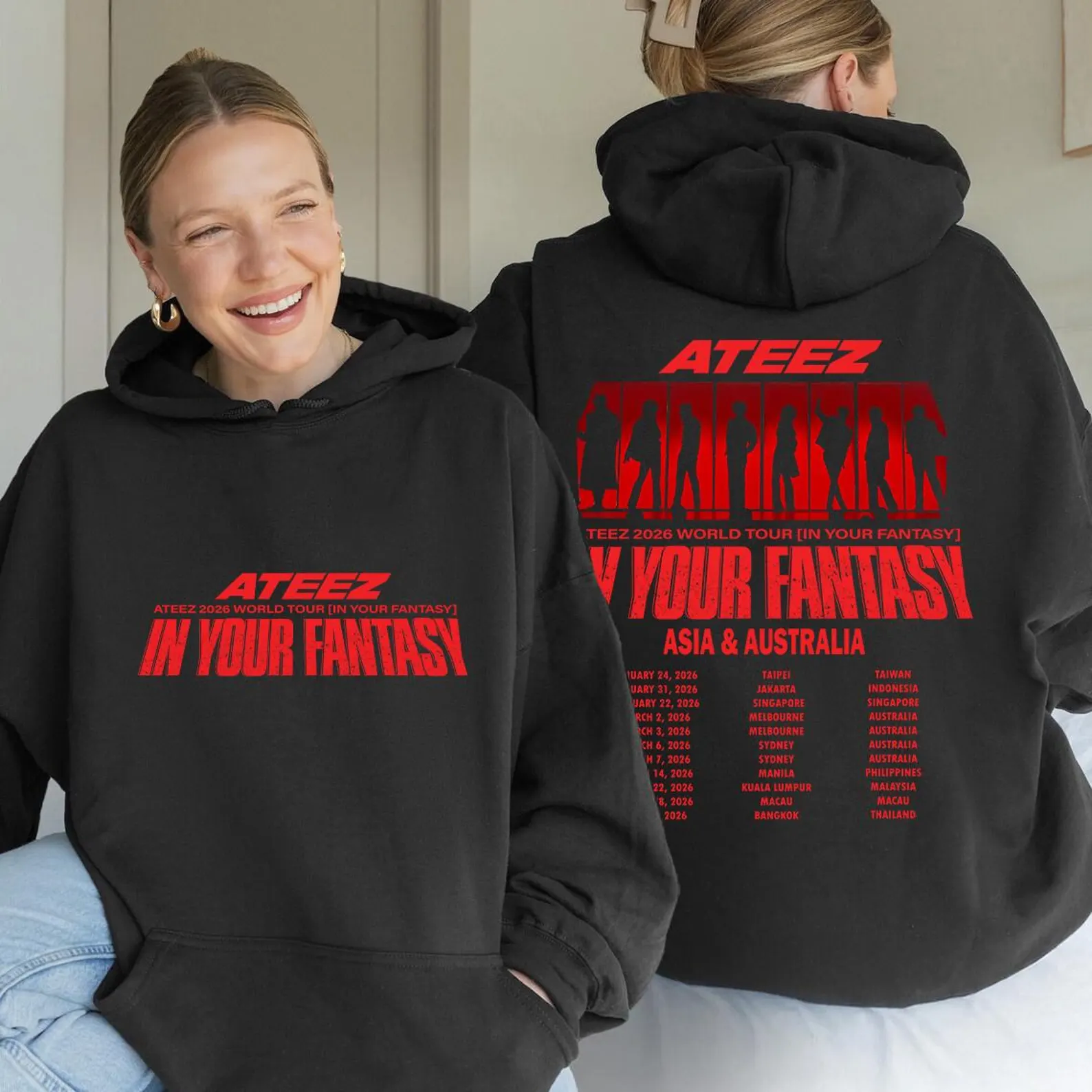 Ateez 2026 In Your Fantasy Tour in AU Hoodie