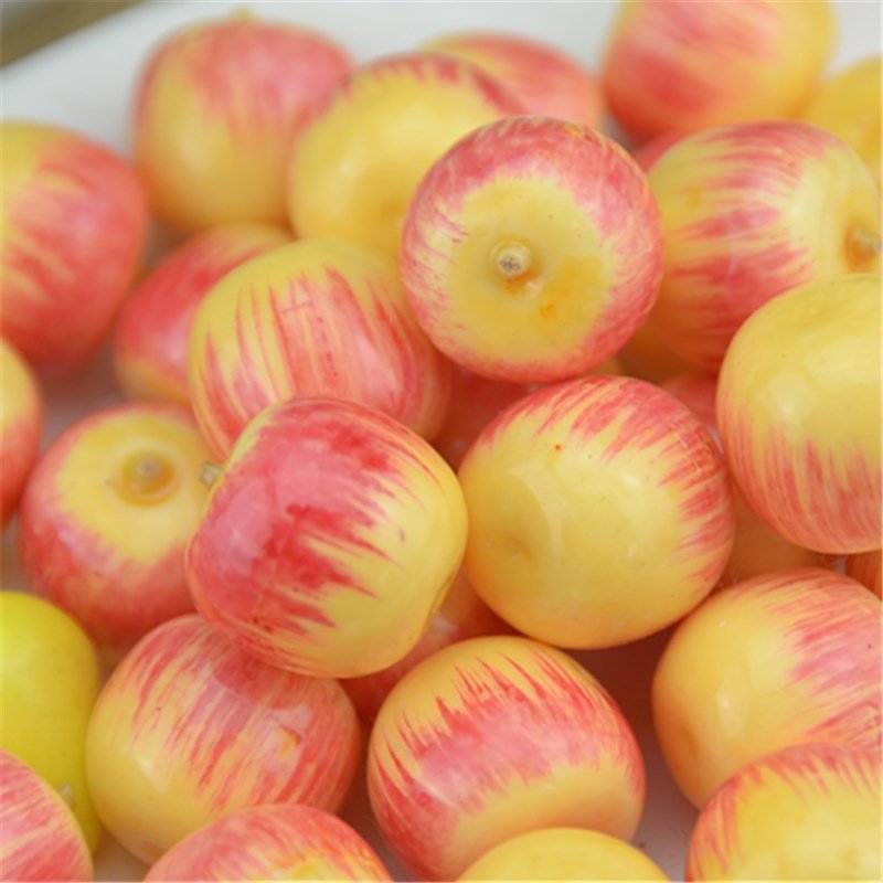 20pcs Small Berries Artificial Plastic Flower model Apple Stamen Pearlized Wedding simulation glass pomegranate Decoration