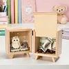 Personalized Cute Floral Bunny Bear Animals Wooden Clear Money Box Piggy Bank with Name Room Decor Birthday Gift for Girls Kids
