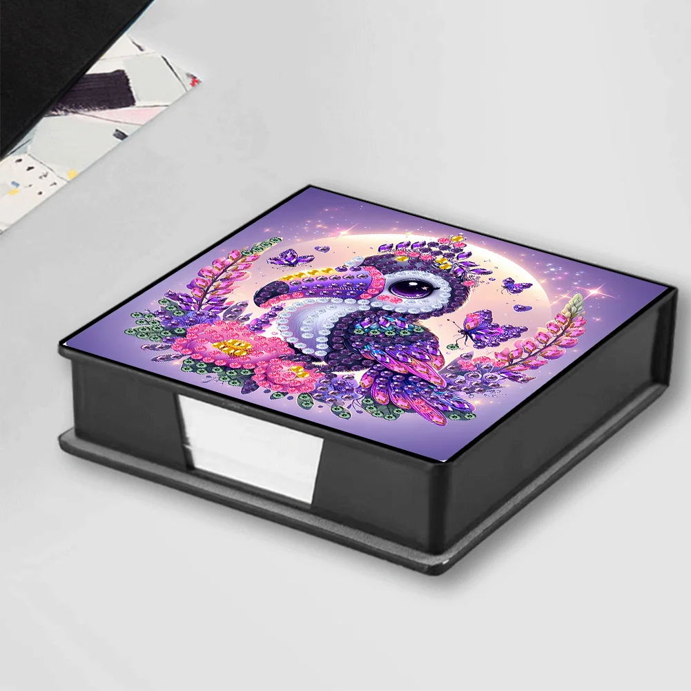 PU 5D Diamond Painting Kit Note Box DIY Diamond Art Notepad Box (L)