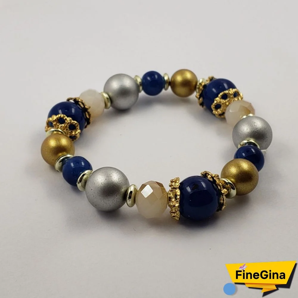 4pcs/set Multilayer Crystal Beads Leave Tassel Bracelets Women Bangles Jewelry