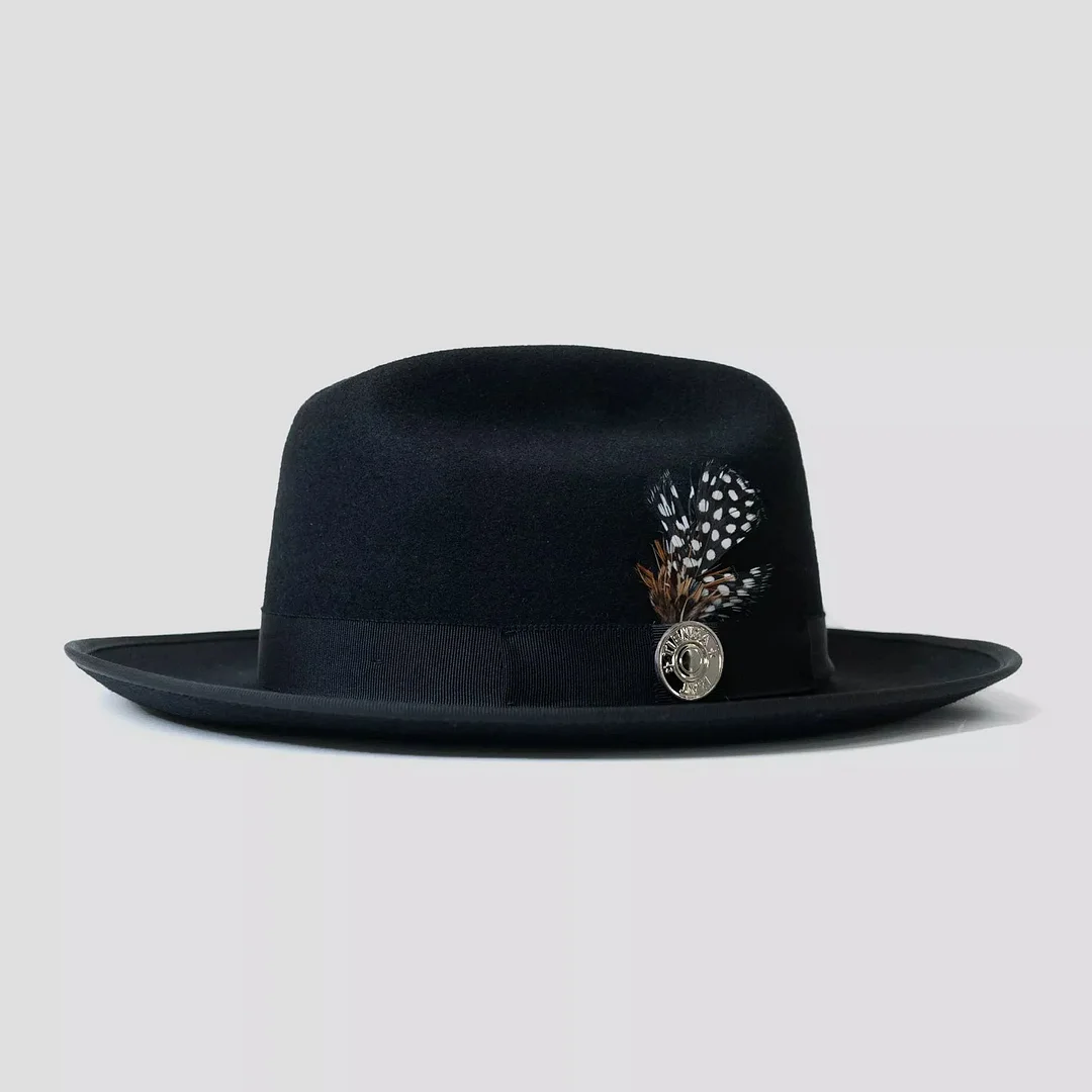 HatsMaker Ranch Fedora - Black[Fast shipping and box packing]