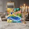 Jumping Girl DIY set de peinture perl&eacute;e en forme sp&eacute;ciale avec cadre 25x25cm cadeau