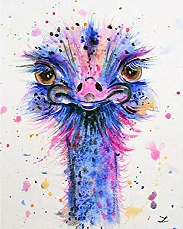 

Cute Ostrich – Paint By Numbers - 40*50CM, 501 Original