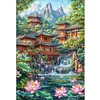 Lotus Pond Loft-11CT Stamped Cross Stitch 40*60cm/15.75*23.62in (Big Size)