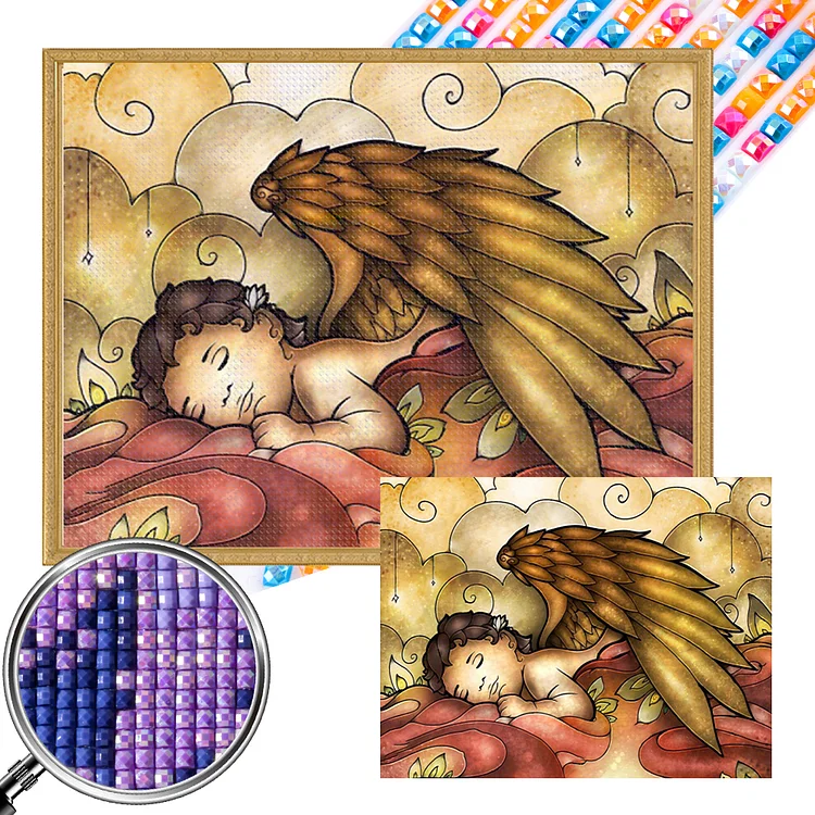 Angel - Full AB Square Drill Diamond Painting - 50*40CM(Picture)
