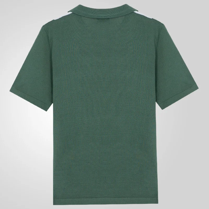 Uveng Uveng And Korean Men's Clothing Summer New Collar Knitted Shirt Splicing Color Jacket Business POLO Shirt SY0078