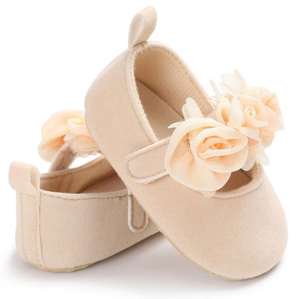 2022 Brand New Newborn Infant Girl Baby Toddler Crib Shoes Pram Soft Sole Prewalker Anti-slip Sneakers Baby Flower Shoes