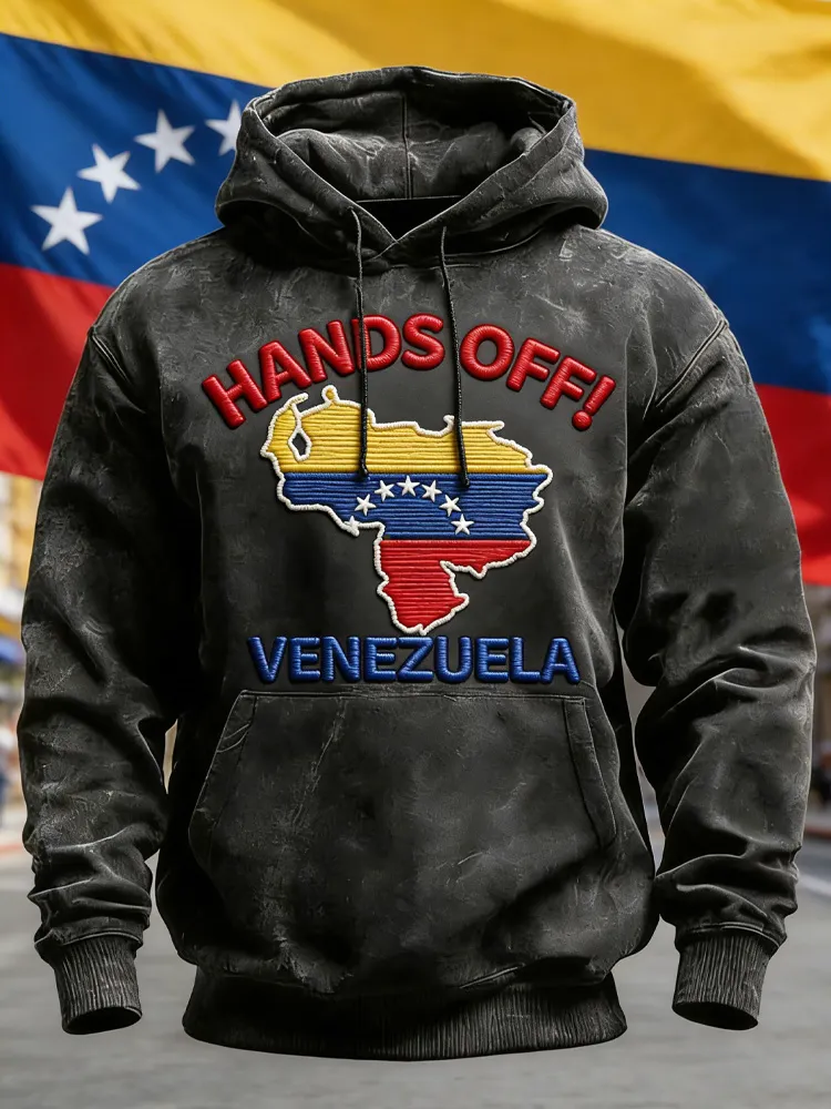 Unisex Venezuelan Colorful Slogan Hooded Sweatshirt