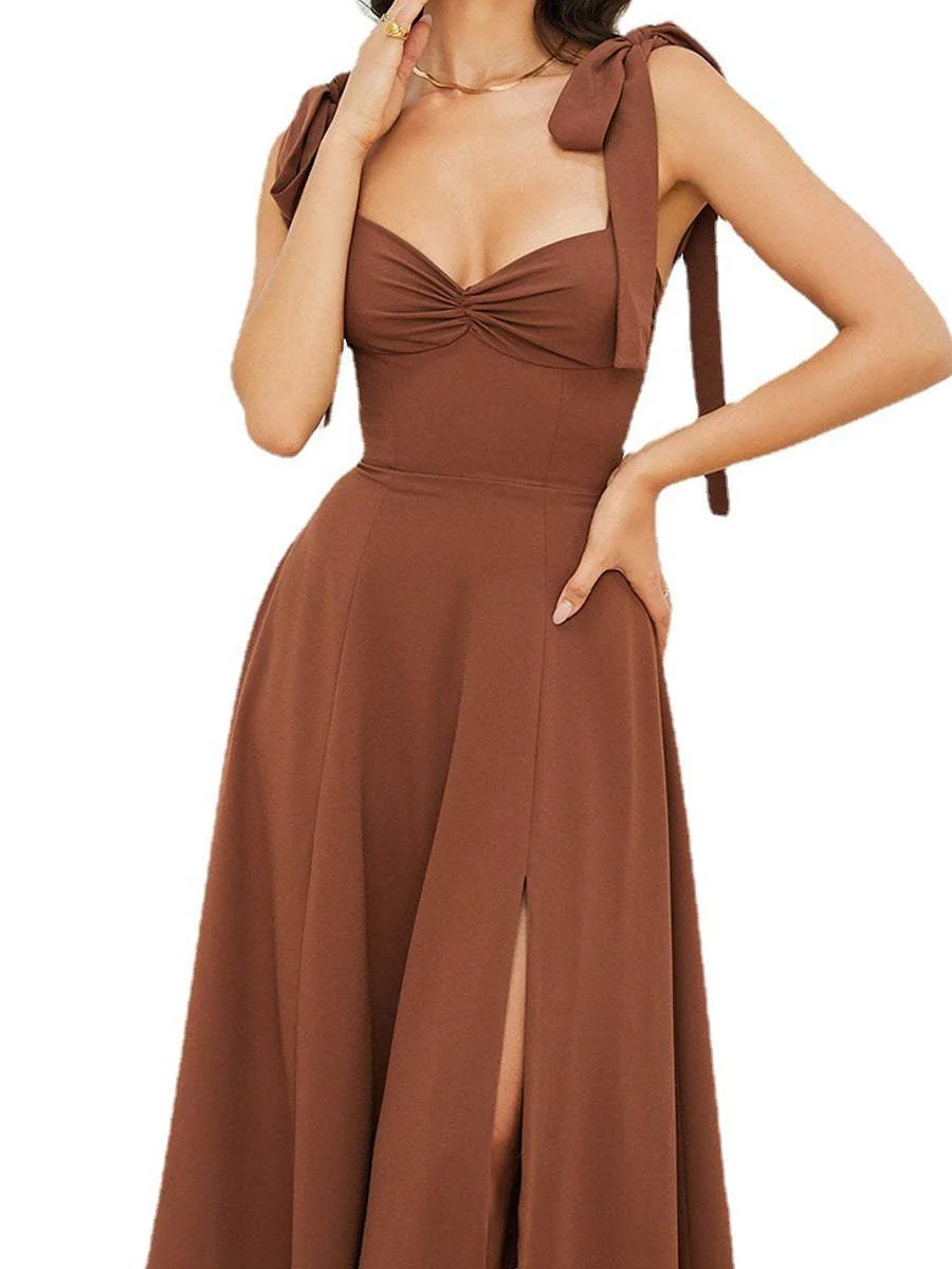 Suspender Holiday Party Dress