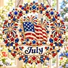 (Monthly Wreath)DIY Diamond Painting Acrylic Hanging Ornament, Double-Sided Printed Door Decoration,Pearl & Special Shaped Drill Art Home Decor