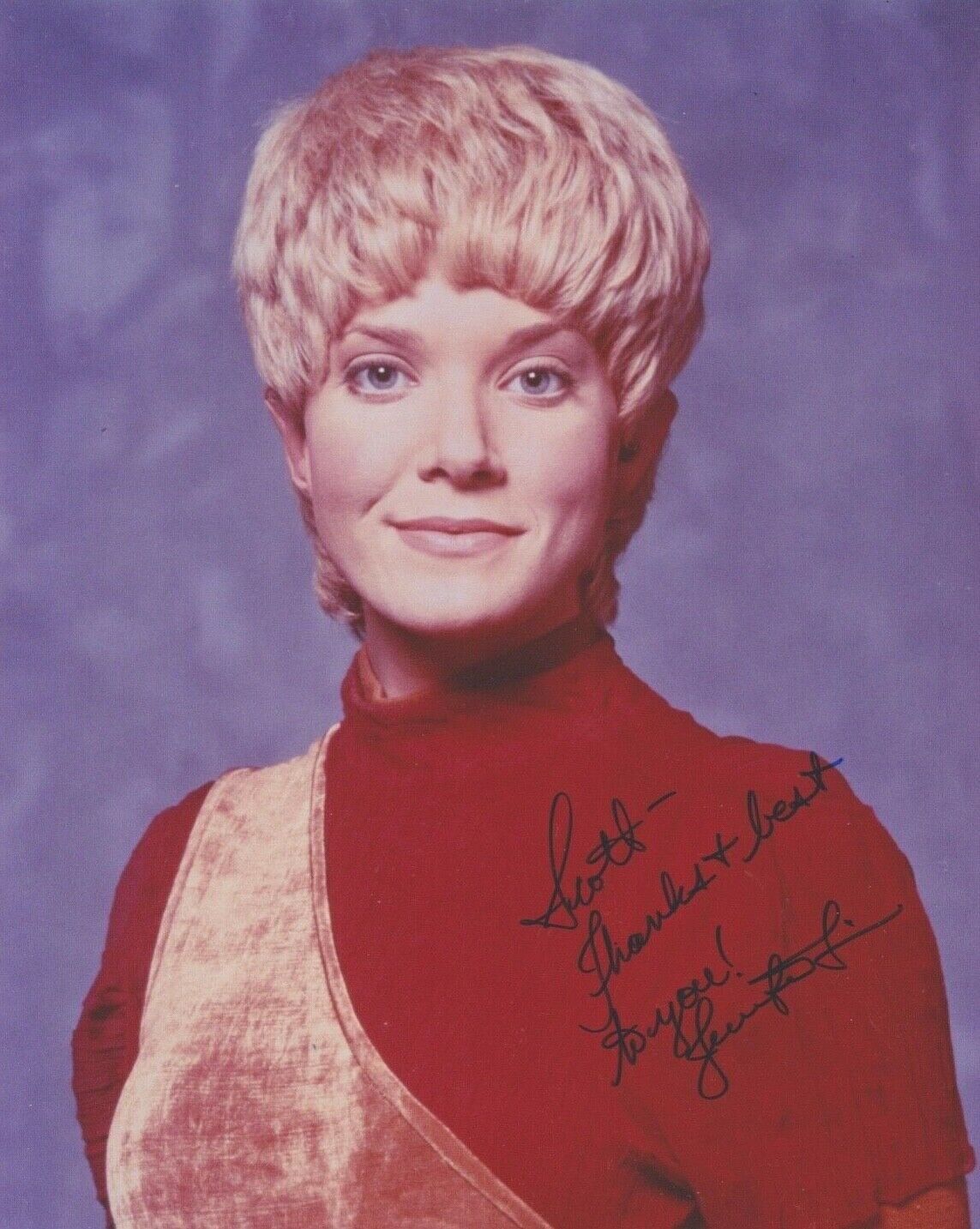 Signed Original Color Photo Poster painting of Jennifer Lien of Star Trek: Voyager