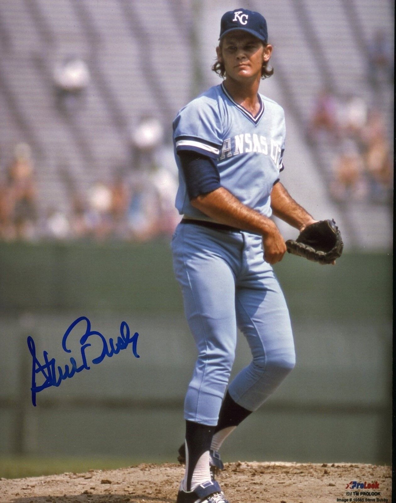 Steve Busby autographed 8x10 Kansas City Royals #5  Shipping