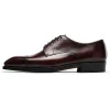 Handmade Mens Brown Genuine Leather Derby Shoes Wedding