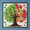 Summer Green Button Tree DIY Button Art Painting Kit 30x30cm