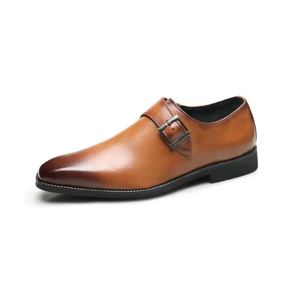 MEN'S BUSINESS SQUARE TOE FORMAL CASUAL MONK SHOES 37416740S
