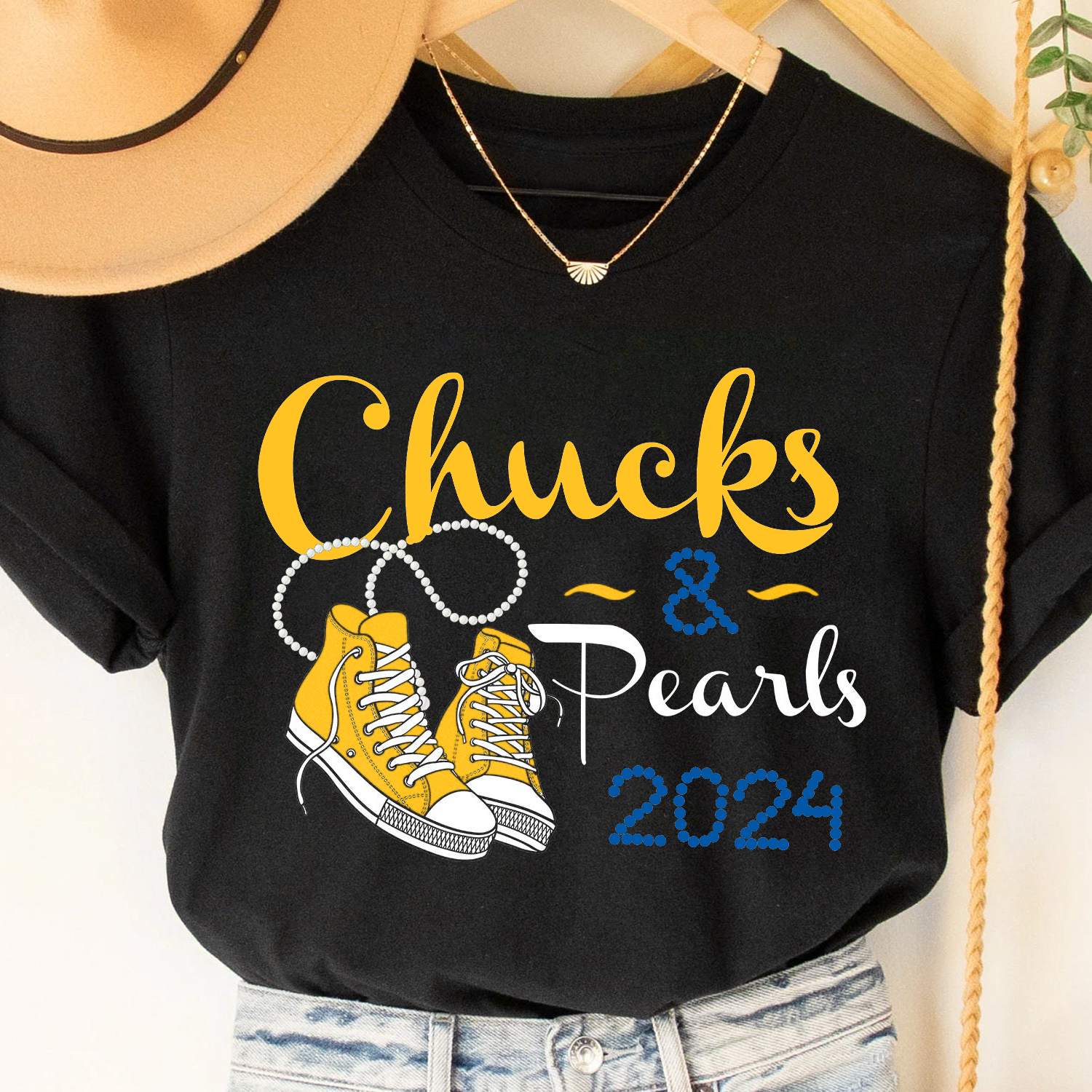 Chucks and pearls 2024 T-shirt 